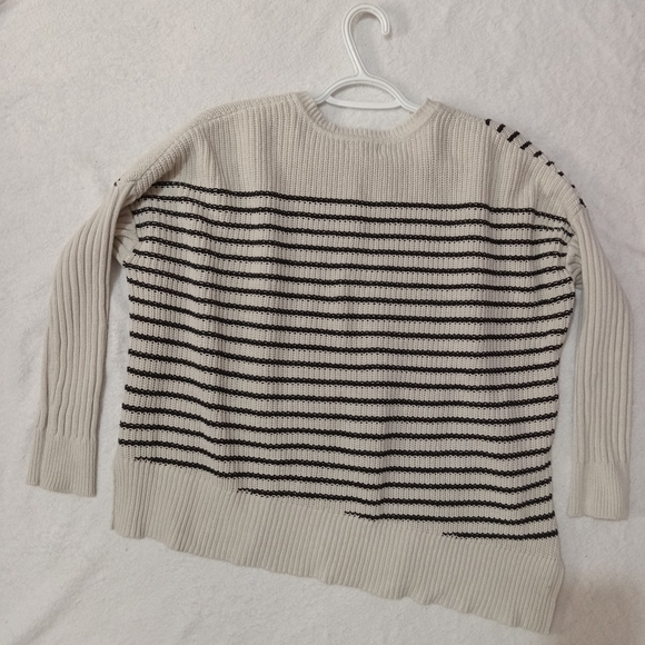 Altar'd State Black and White Striped Women's Sweater - Picture 4 of 6